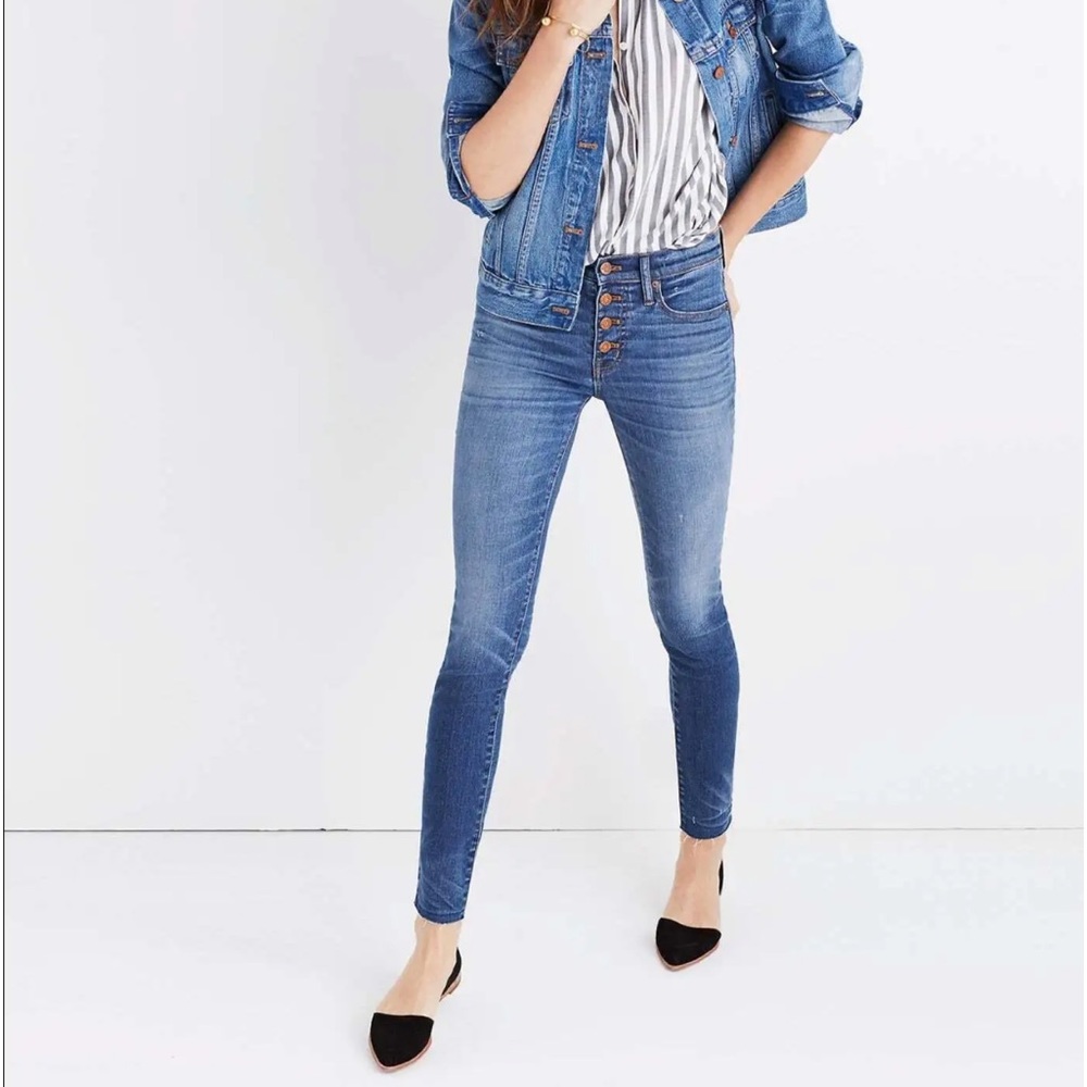 Madewell 9” High Rise Skinny Jean Button Fly size 27